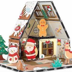 Picasso Magnetic GingerBread House Holiday Character Magnetic Building Set